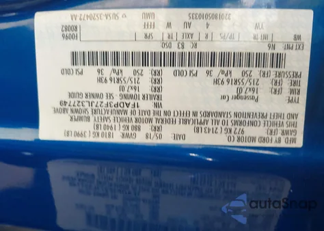 2018 Ford Focus Se из США, поврежденный, VIN 1FADP3F27JL327749